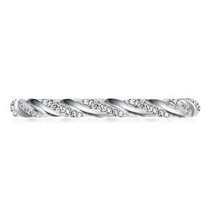 Twist Design Eternity Wedding Band
